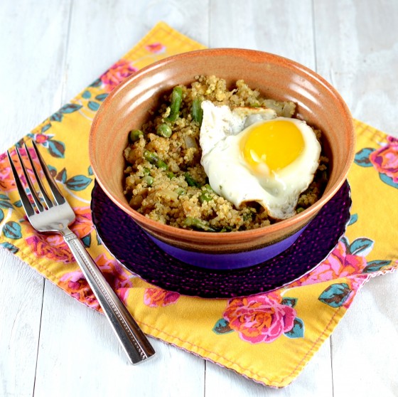 the balanced platter, quinoa with eggs