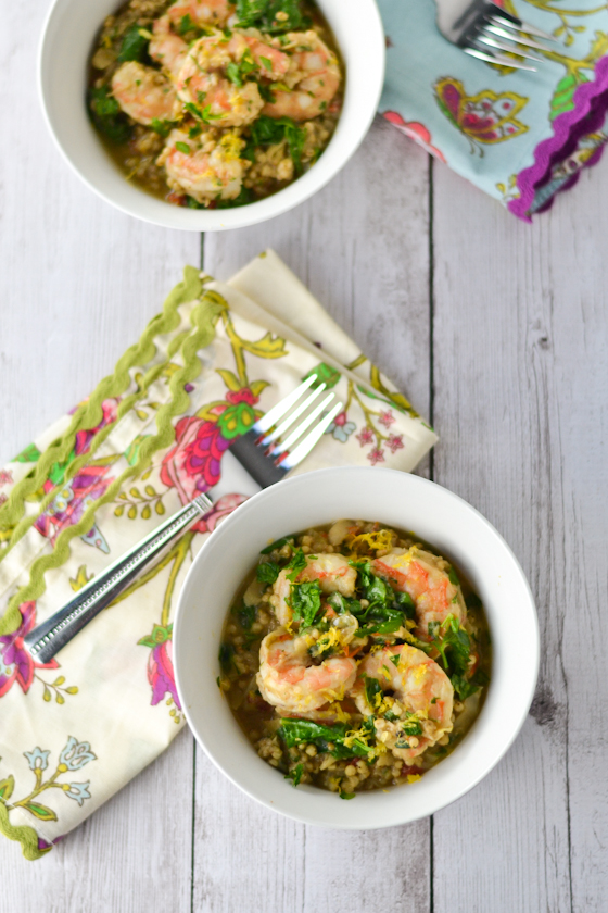 Shrimp & Artichoke Sorghum Risotto @Cara's Cravings-3