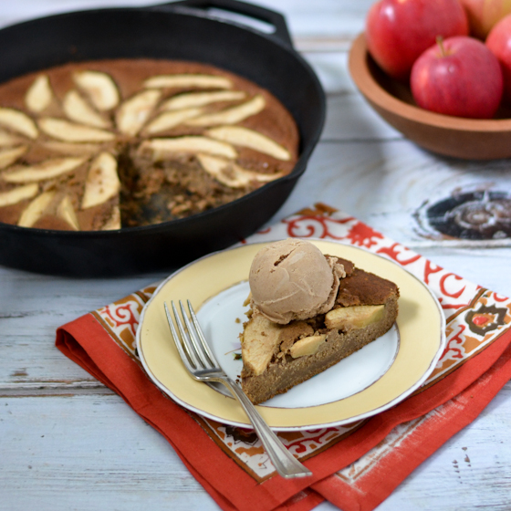 Ginger Skillet Apple Cake @Cara's Cravings-3